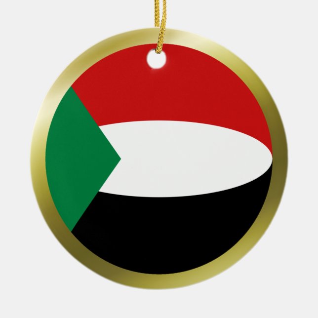 Sudan Flag Ornament (Front)