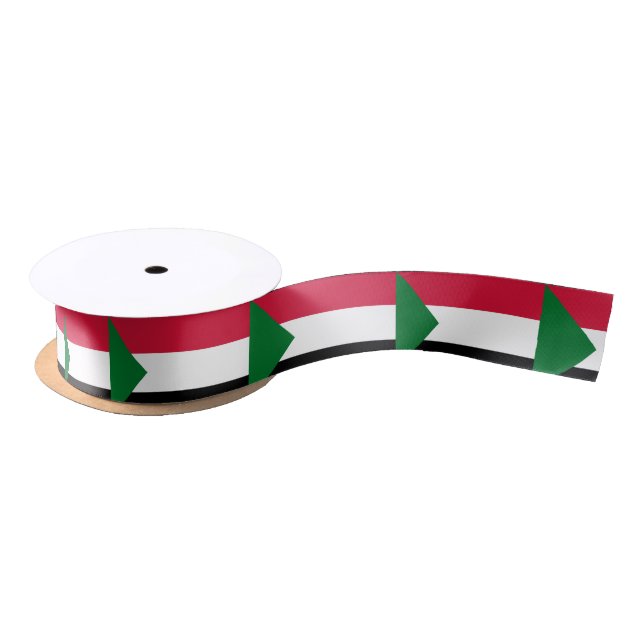 Sudan Flag Satin Ribbon (Spool)