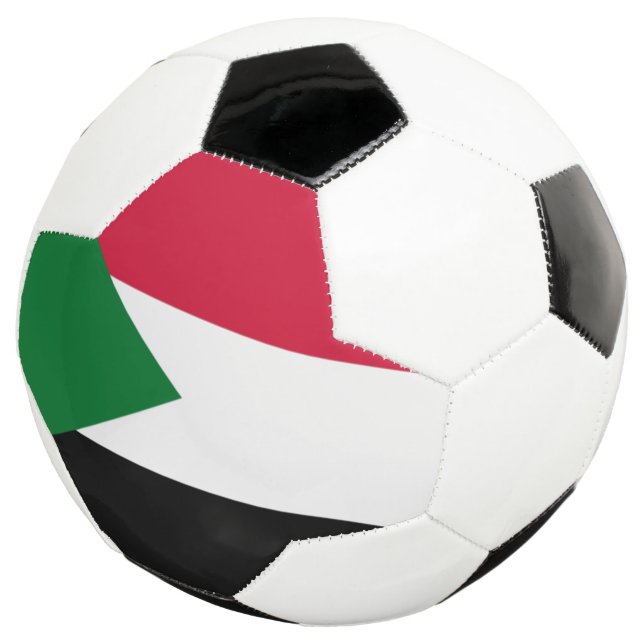 sudan flag soccer ball (Three Quarter)