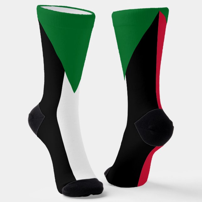 Sudan Flag Socks (Angled)