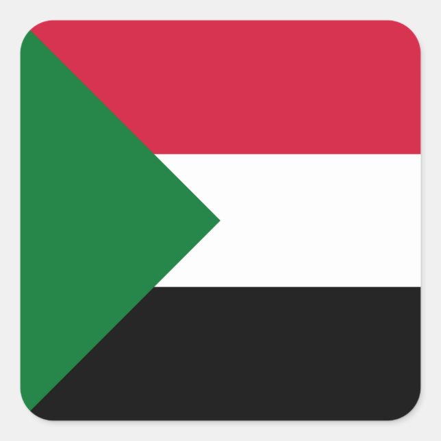 Sudan Flag Square Sticker (Front)