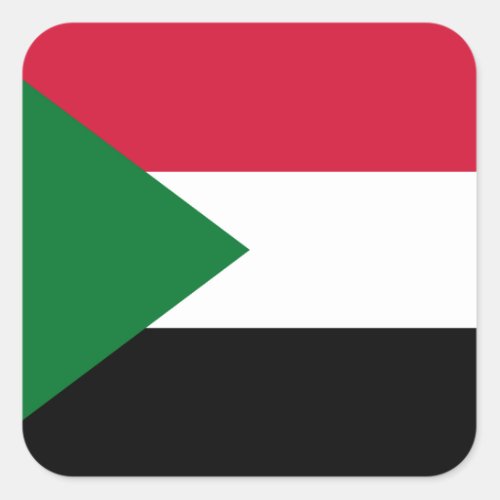 Sudan Flag Square Sticker