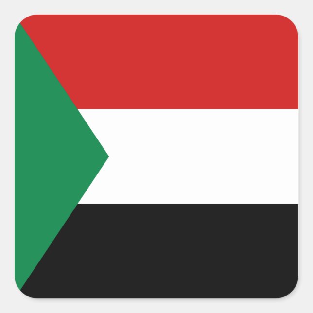 Sudan Flag Sticker (Front)
