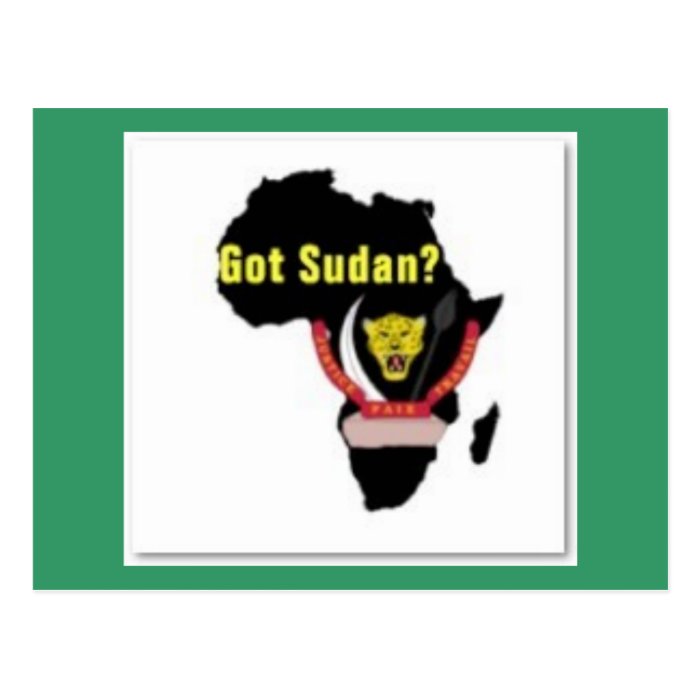 "Sudan" Flag T Shirt  And Etc Postcards