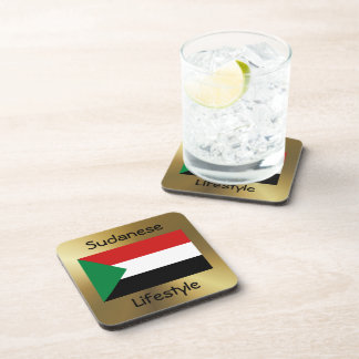 Sudan Flag+Text Coaster