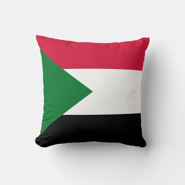 Sudan Flag Throw Pillow (Front)