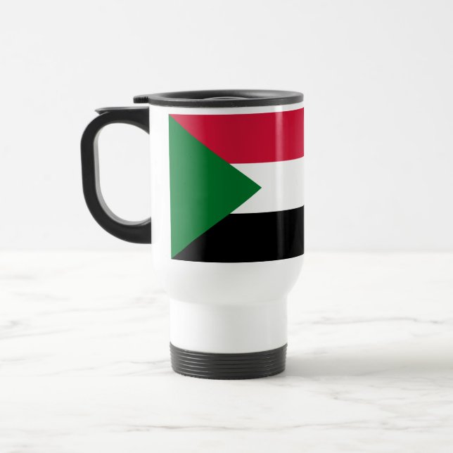 Sudan Flag Travel Mug (Left)