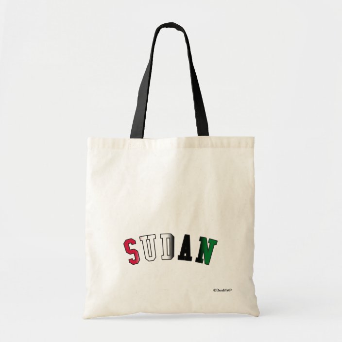 Sudan in National Flag Colors Canvas Bag