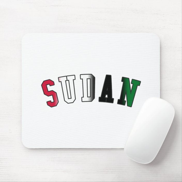 Sudan in National Flag Colors Mouse Pad