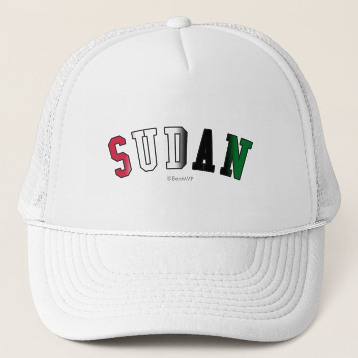 Sudan in National Flag Colors Trucker Hat