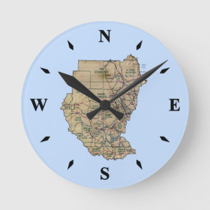 Sudan Map Clock
