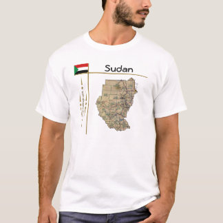 Sudan Map + Flag + Title T-Shirt