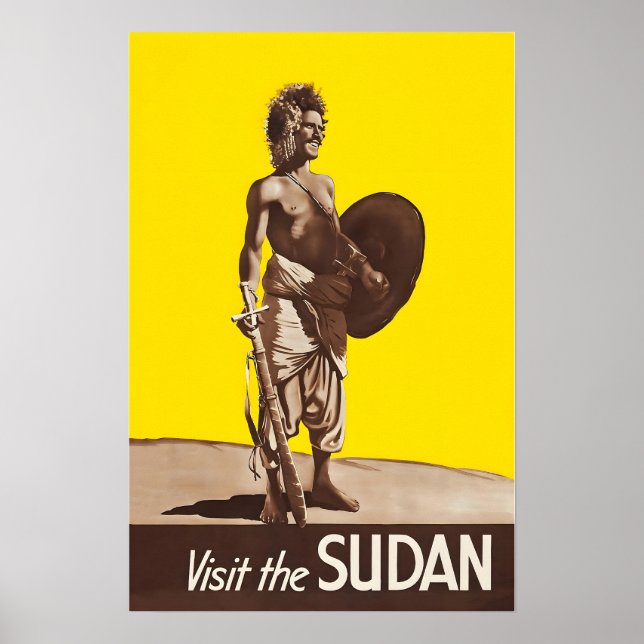Sudan Print Sudanese Art Travel Poster  (Front)
