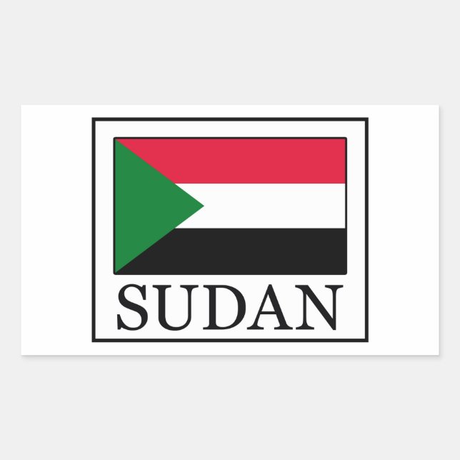 Sudan Rectangular Sticker (Front)