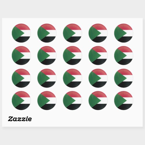 Sudan  Round Icon Flag Classic Round Sticker