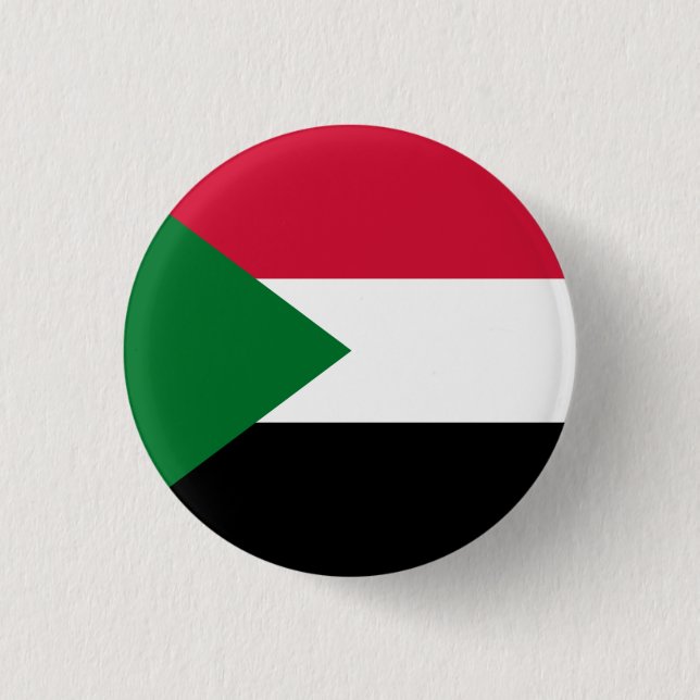 Sudanese Flag, Flag of Sudan Button (Front)