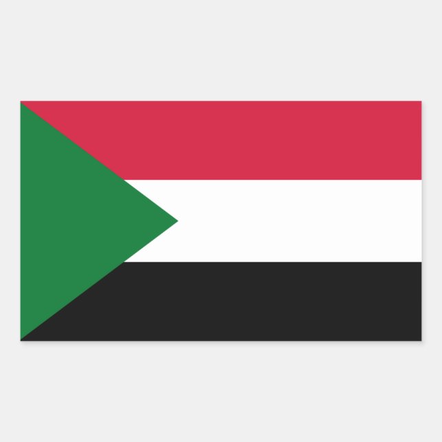 Sudanese Flag, Flag of Sudan Rectangular Sticker (Front)