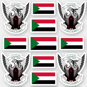 Sudanese National Symbols /coat Of Arms And Flag S Sticker by maxiharmony at Zazzle