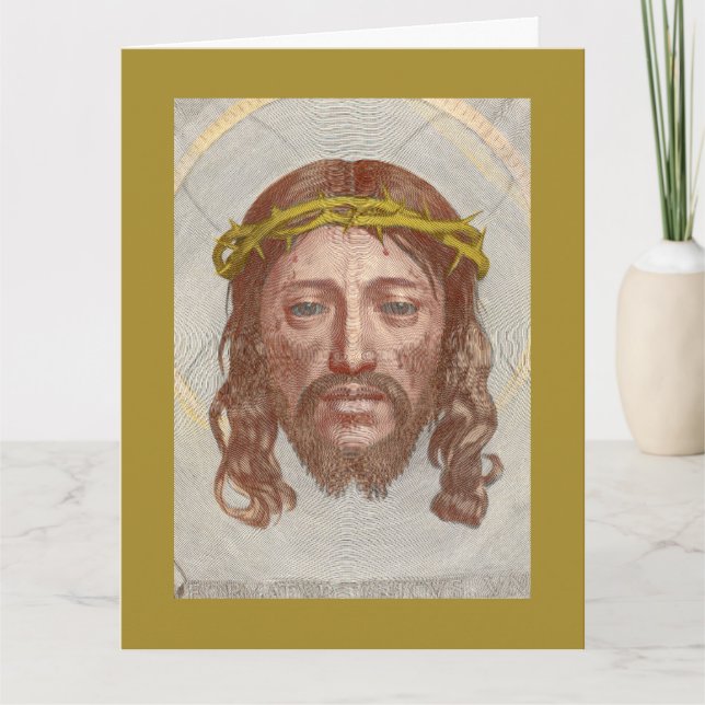 Sudarium of Saint Veronica by Claude Mellan 1649 Card (Front)