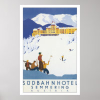 Sudbahn Hotel Semmering Vintage Travel Poster