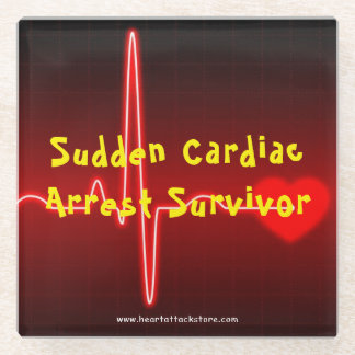 Sudden Cardiac Arrest Survivor Glass Coaster