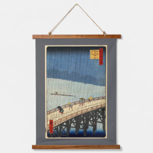 Sudden Rain, Hiroshige Hanging Tapestry