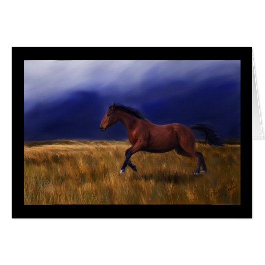 Sudden Thunder Horse Art Cards (Front Horizontal)