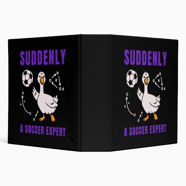 Suddenly a soccer expert 3 ring binder (Background)