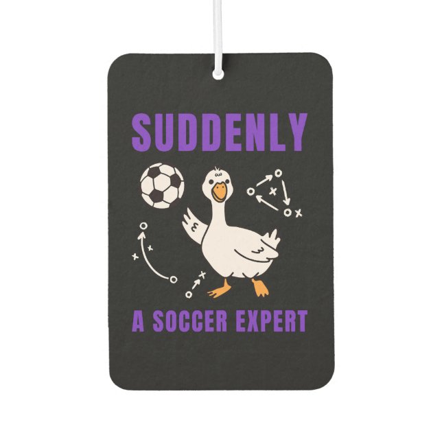 Suddenly a soccer expert air freshener (Front)