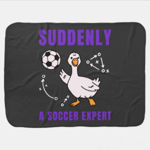 Suddenly a soccer expert baby blanket