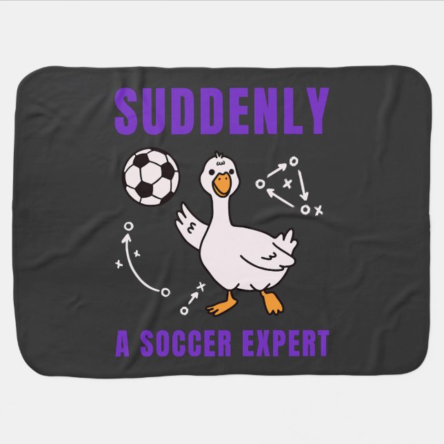 Suddenly a soccer expert baby blanket (Horizontal)