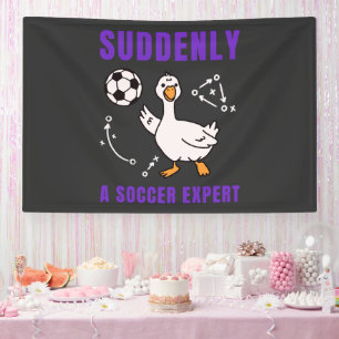 Suddenly a soccer expert banner