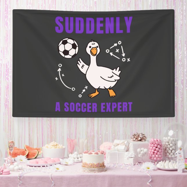 Suddenly a soccer expert banner (Party)
