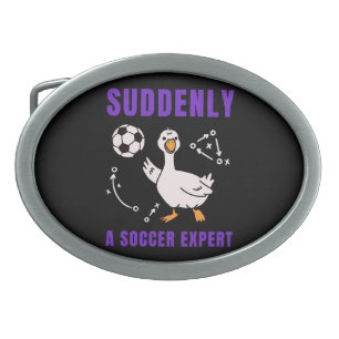 Suddenly a soccer expert belt buckle