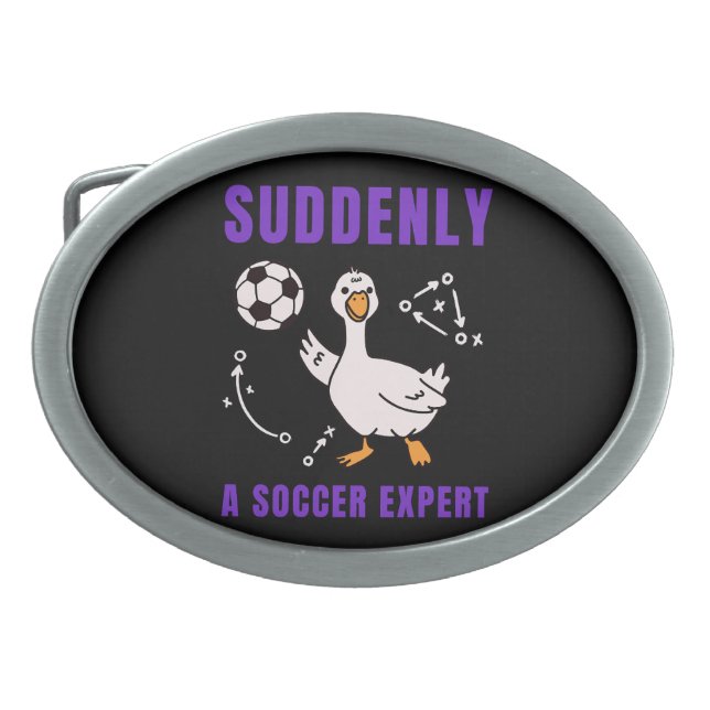 Suddenly a soccer expert belt buckle (Front)