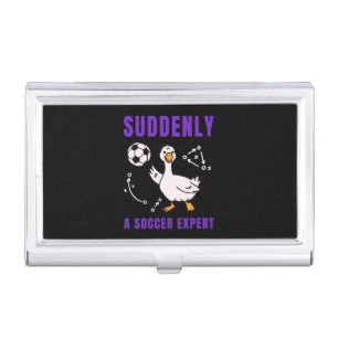 Suddenly a soccer expert business card case