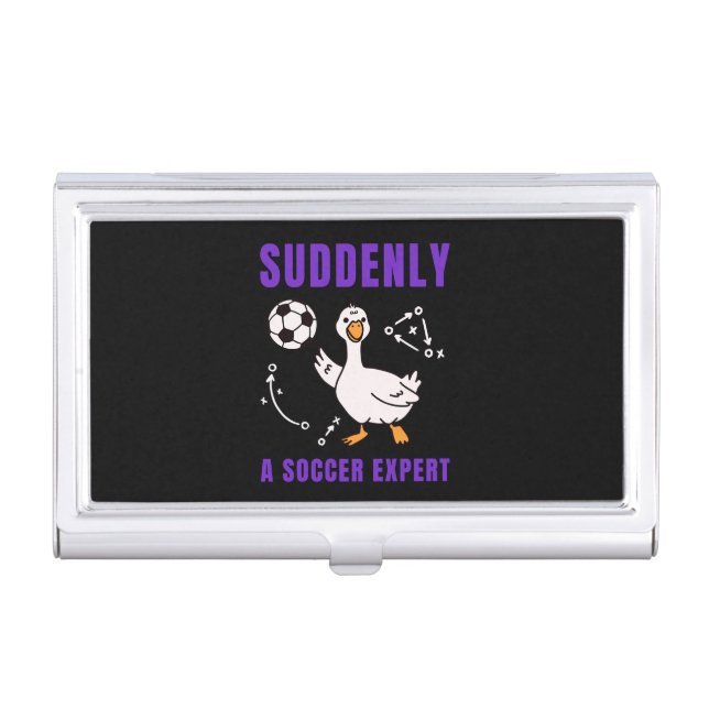 Suddenly a soccer expert business card case (Front)