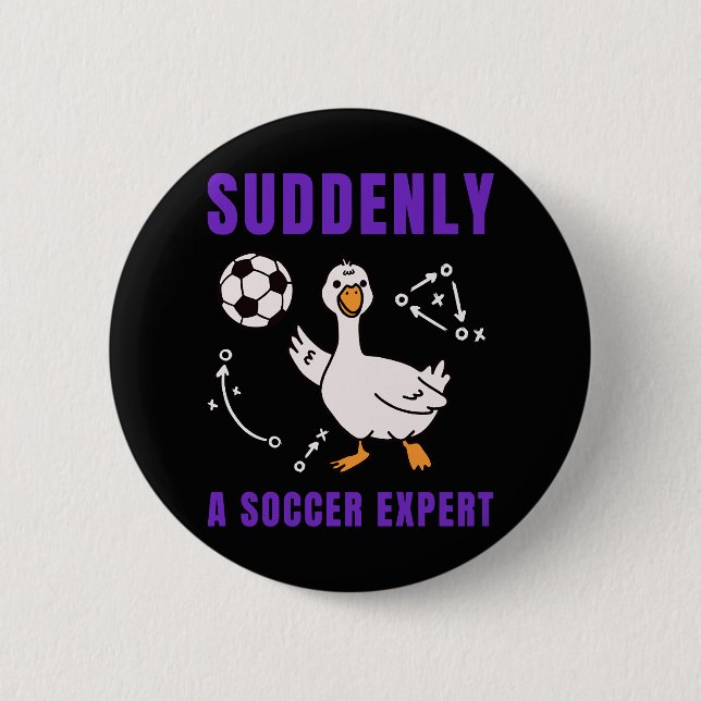Suddenly a soccer expert button (Front)