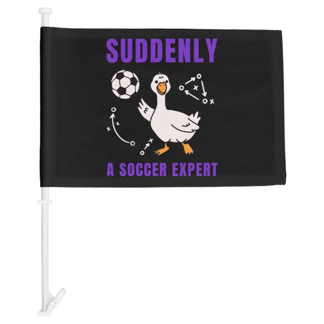 Suddenly a soccer expert car flag (Front)