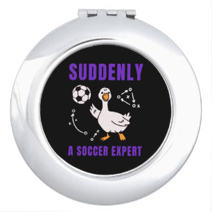 Suddenly a soccer expert compact mirror