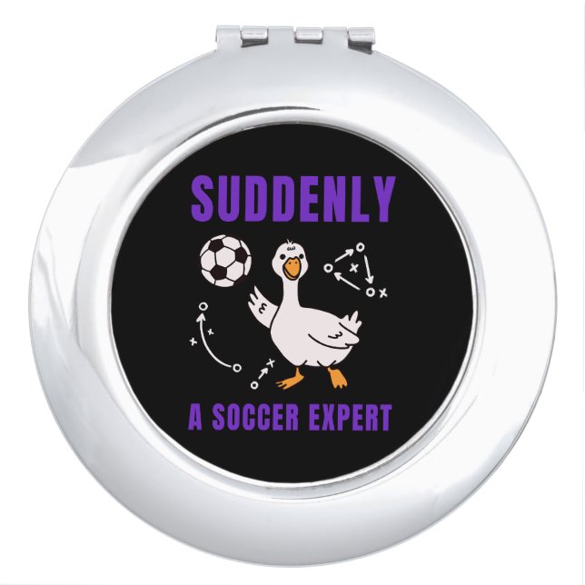 Suddenly a soccer expert compact mirror (Front)
