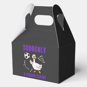 Suddenly a soccer expert favor boxes
