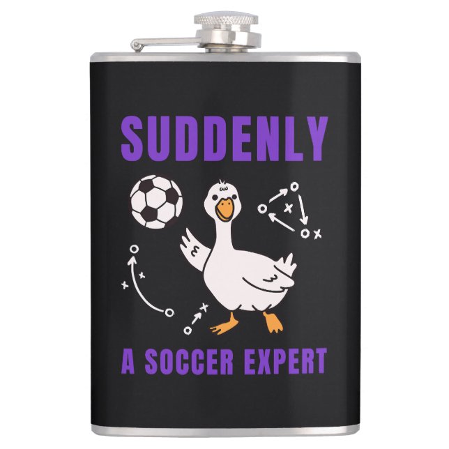 Suddenly a soccer expert flask (Front)