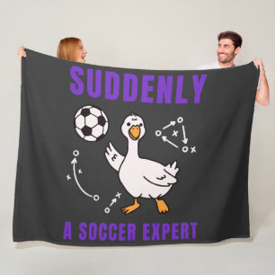 Suddenly a soccer expert fleece blanket