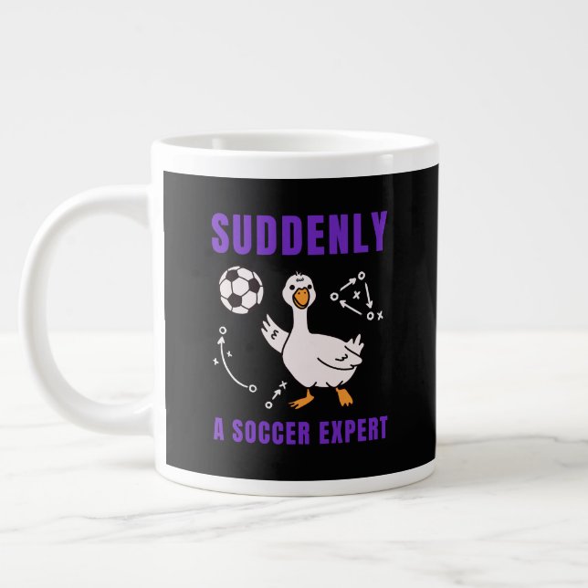 Suddenly a soccer expert giant coffee mug (Left)