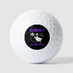 Suddenly a soccer expert golf balls