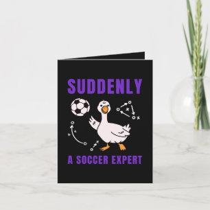 Suddenly a soccer expert holiday card