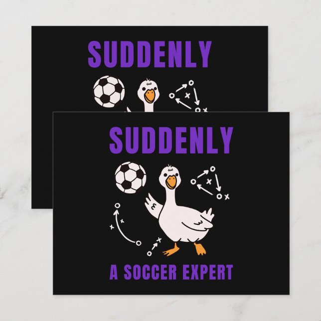 Suddenly a soccer expert invitation (Front/Back)
