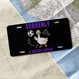 Suddenly a soccer expert license plate