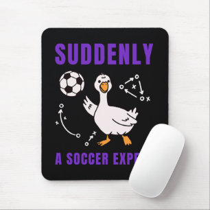 Suddenly a soccer expert mouse pad
